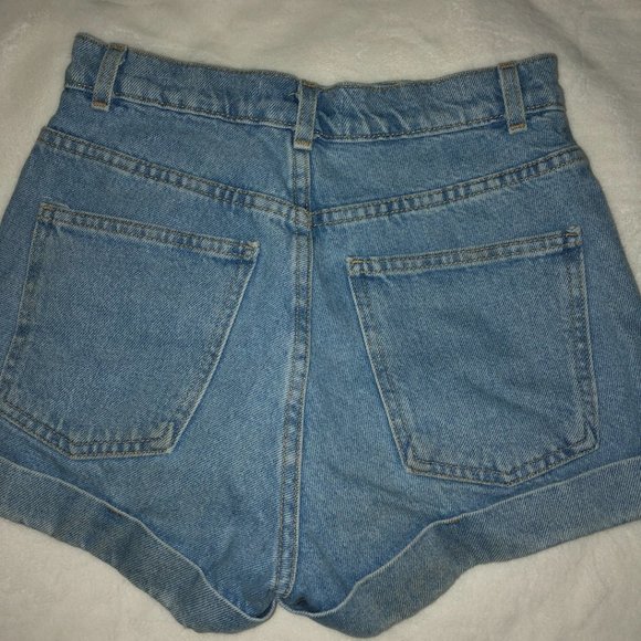 american apparel high waisted jean shorts - Picture 3 of 5